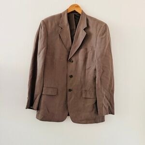 Vintage Tasso Elba Sport Coat Light Brown Tan Jacket